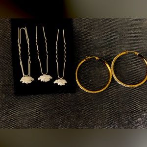 Earrings , Hoops , Flower Hair Accessories, Preppy , Formal
